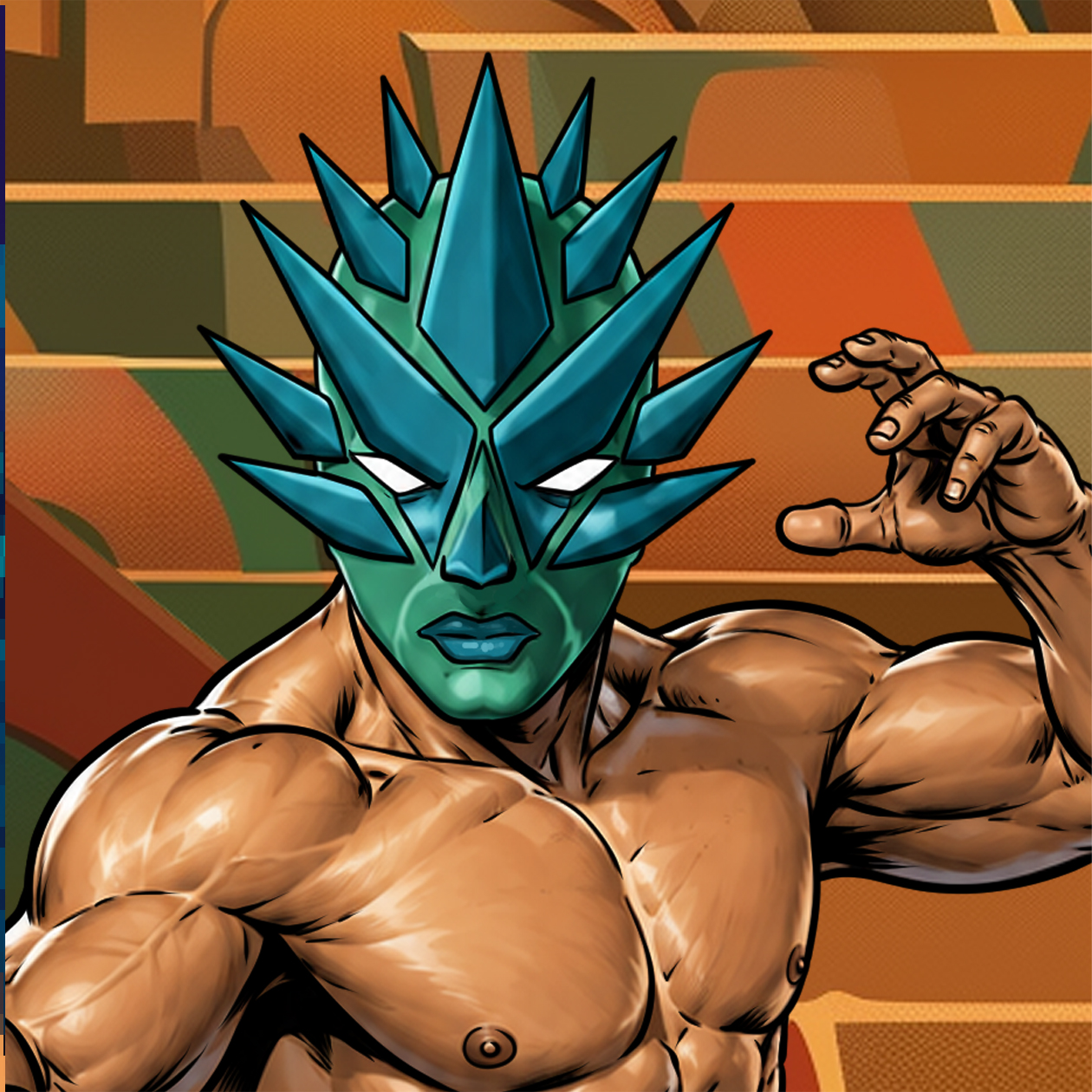 Jade NFT concept in comic art style