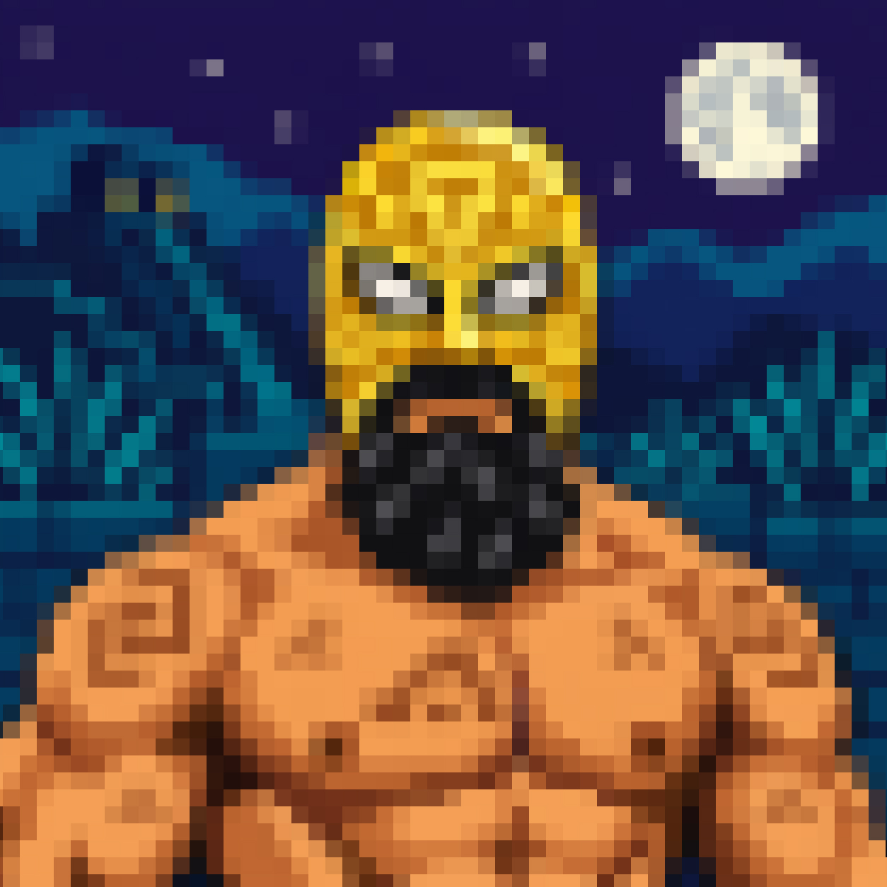 Oro NFT concept in pixel art style