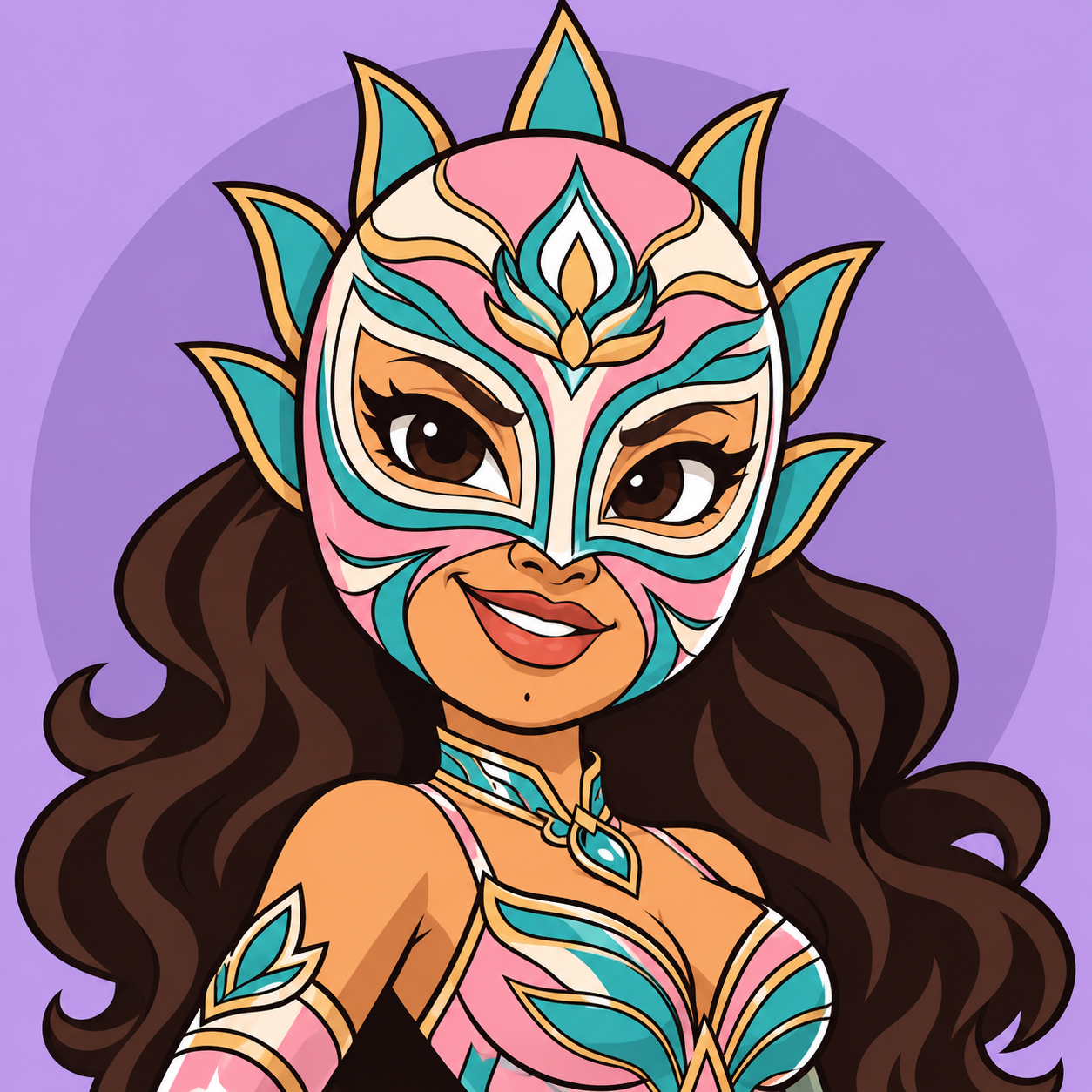Rosa NFT concept in expressive cartoon style